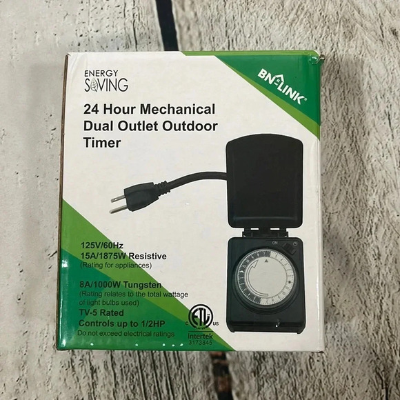 24 hour mechanical dual outlet outdoor timer - Picture 3 of 3